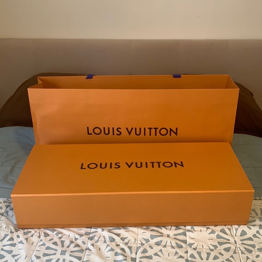 Louis Vuitton empty magnetic box with shopping bag
